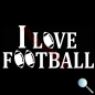 Autoaufkleber I Love Football, Aufkleber I Love Football w
